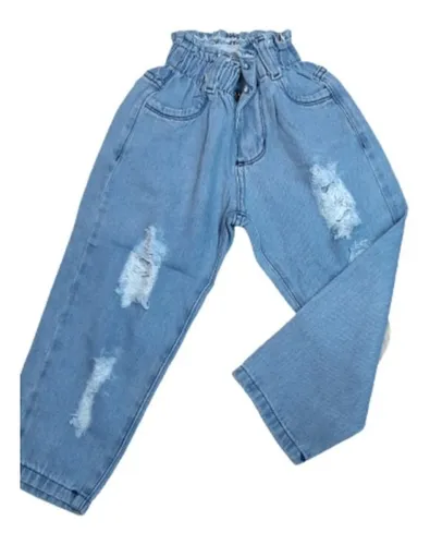 Pantalones de jeans con elastico en la cintura new arrivals