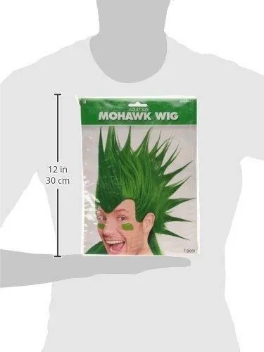 Green mohawk wig hot sale