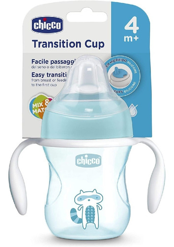 Copo Para Bebes Transition Cup 4m+ Azul 200ml Da Chicco