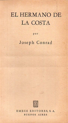 El Hermano De La Costa Joseph Conrad 