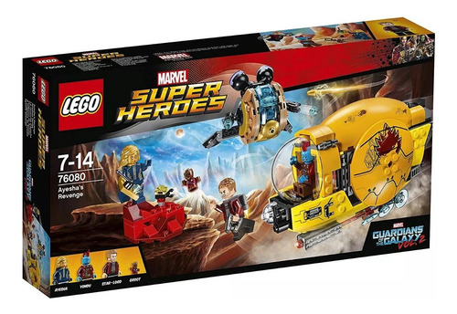 Lego Set 76080 Guardianes De La Galaxia Ayesha Revenge Cantidad de piezas 323