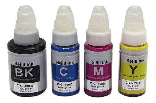 Pack Tintas Refill Ink Gi-190 Para  G1100/g2100/g3100