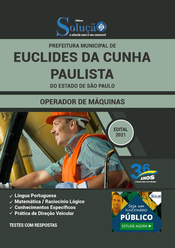 Apostila Euclides Da Cunha Paulista Sp Operador De Máquinas