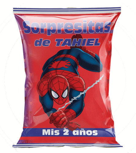 Bolsitas  Chip Bag Personalizadas Todas Las Tematicas X 27 U