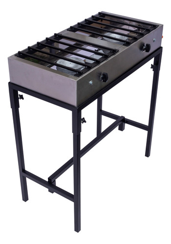Parrilla 2 Quemadores U Hornilla Estufa 80 40 90 Color Metalico