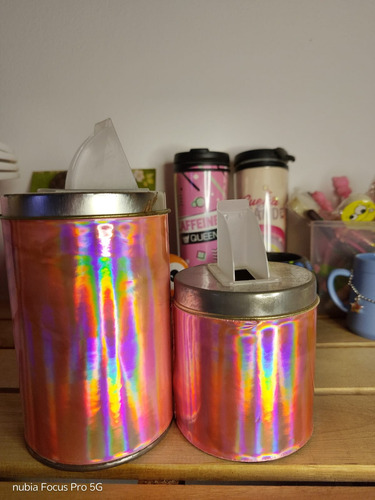 Kit Mate Yerbero Azucarero Set Latas Yerba Y Azucar Outlet Metalizado Rosa Outlet