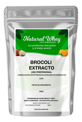 Brocoli Extracto En Polvo 20 Gramos Característico Natural Whey Suplementos