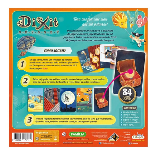 Dixit Odyssey Board Game Tabuleiro Lacrado Galápagos Jogos