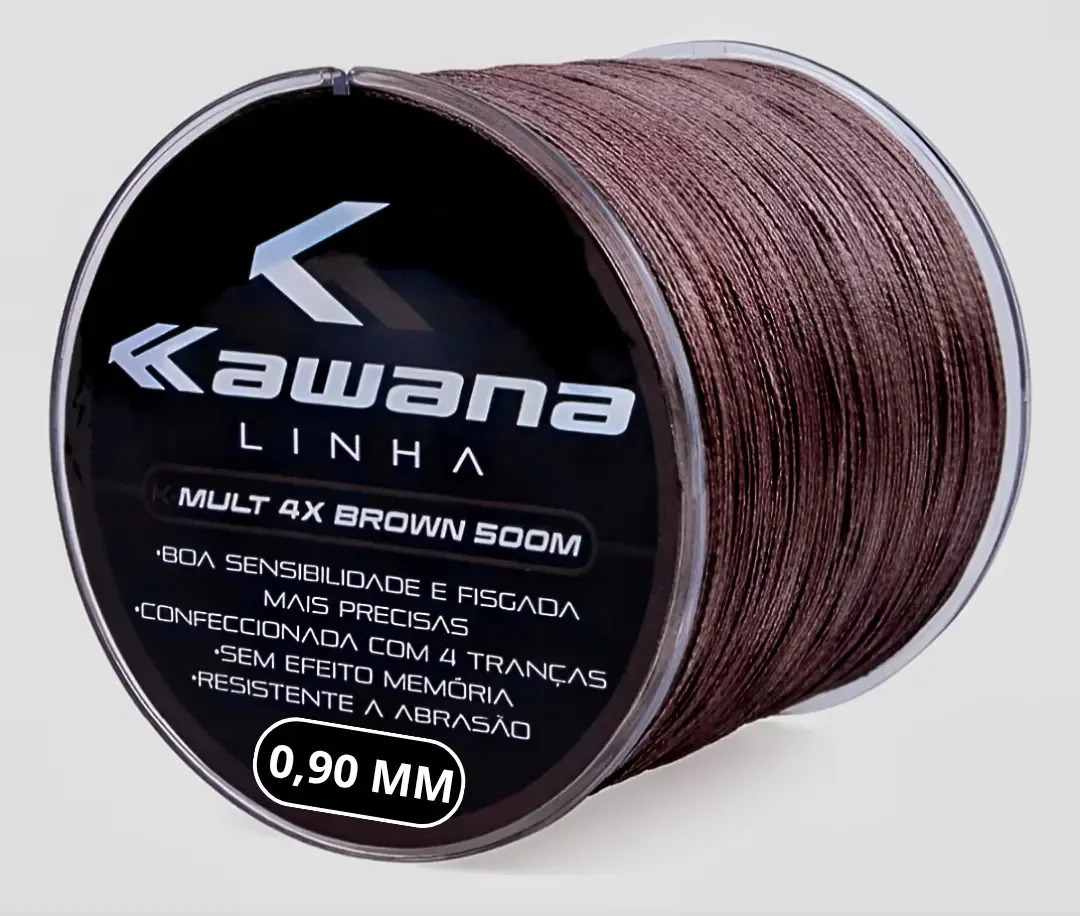Multifilamento Bobina 500 Mts Kawana 4x 0,90 Mm