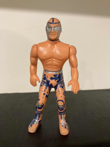 Luchador Blue Demon Bootleg Plastico Inflado Vintage