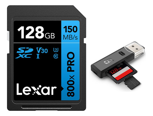 Lexar Tarjeta De Memoria Sd 800x Pro 128gb Uhs-i V30 150mb/s