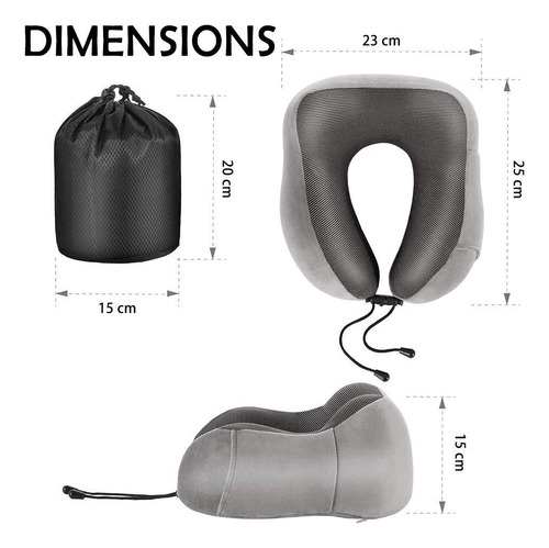 Almohada De Viaje Viscoelástica De Espuma De Memoria,