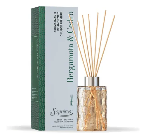 Difusores Aromáticos Premium Saphirus con Varillas Bergamota y Cedro: precio en Mercado Libre Difusores Aromáticos Premium Saphirus con Varillas Bergamota y Cedro