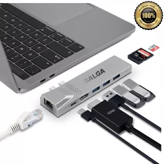 Adaptador Macbook Pro Air 13 15 16 8-1hdmi-sd-micro-rj45-usb