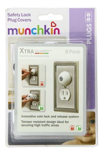 Munchkin Xtra Guard Tapas De Cierre De Seguridad/paquete X 8