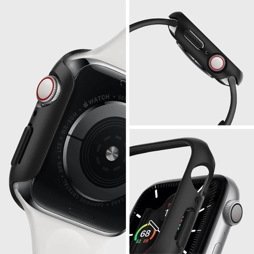 Imagen 3 de 6 de Funda Spigen Thin Fit Apple Watch 40 Mm 6/se/5/4 Negro