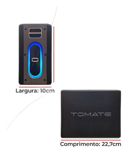 Caixa De Som Bluetooth Tomate 100w Potente Mts-8006 Portátil