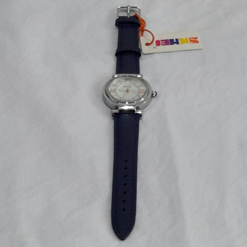Relógio De Pulso Feminino Skmei 9075 Original Pulseira Branc