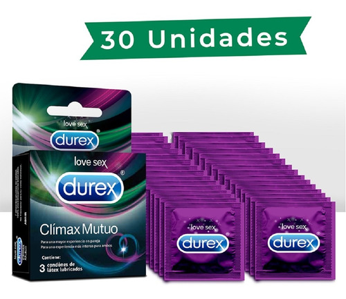 Imagen 1 de 5 de Condones Durex Climax Mutuo X 30 U - Unidad a $1574