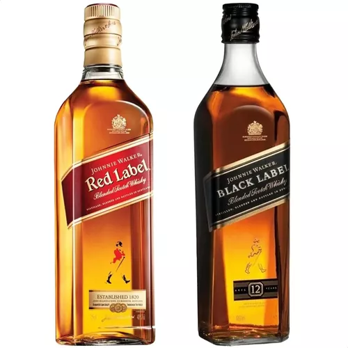 Whisky Johnnie Walker Red Label + Black Label Combo X2