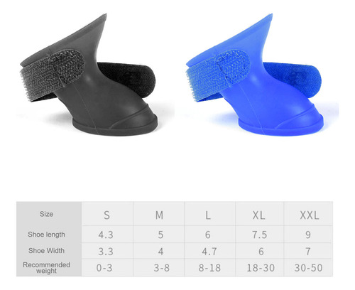 General Botas De Silicona Para Mascotas Para Días Lluviosos