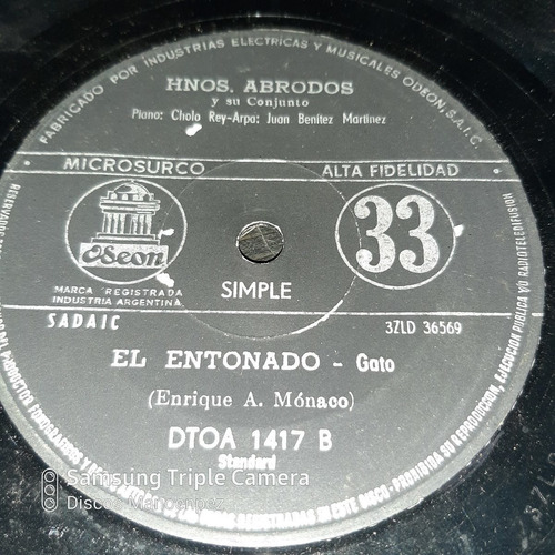 Simple Hermanos Abrodos Y Su Conjunto Odeon C15