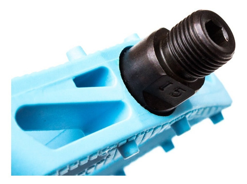 Imagen 5 de 10 de Pedales Wellgo B109n Celestes Ideal Bmx Liviano Y Resistente