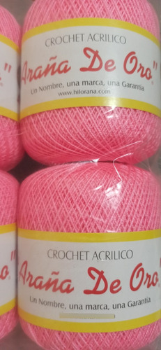 Hilo Crochet Araña De Oro Rosado