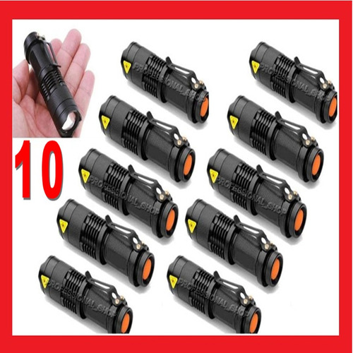 10 Lamparas Tacticas Mini De 2800 Lumens Cree Led Recargable