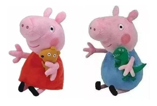 Peppa Y George Pig 23 Cm Peluche - 2 Peluches