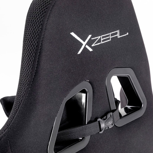 Silla de escritorio Xzeal RGB XZ15 gamer ergonómica negra con tapizado de tela