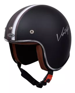 Casco para moto abierto Vertigo Vintage Maya negro mate talle L