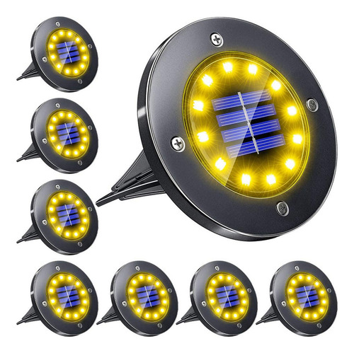 Luces Para Exteriores Con 12 Led, Luces De Suelo Esmerilado