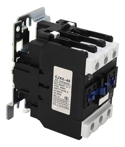 Contactor Eléctrico Ac Din Rail Mount, 3 Polos, Bajo Voltaje