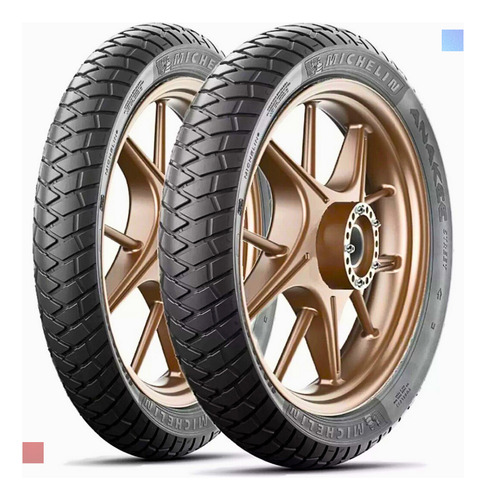Par Pneu Michelin 110/90-17 90/90-19 Anakee Bros Cro 150 160