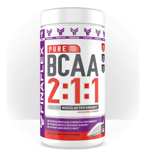 Pure Bcaa 2:1:1 Mximo Rendimiento Muscular, Aumenta La Fuerz