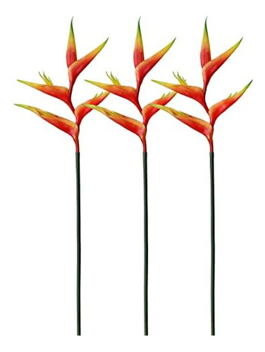 3 Piezas De Heliconia Artificial De 29 Pulgadas, Flor Artifi