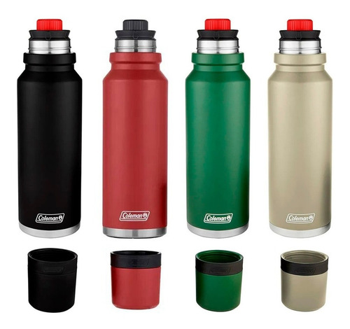 Termo Matero Coleman 1,2lts Pico Cebador 24hs Acero Inox.