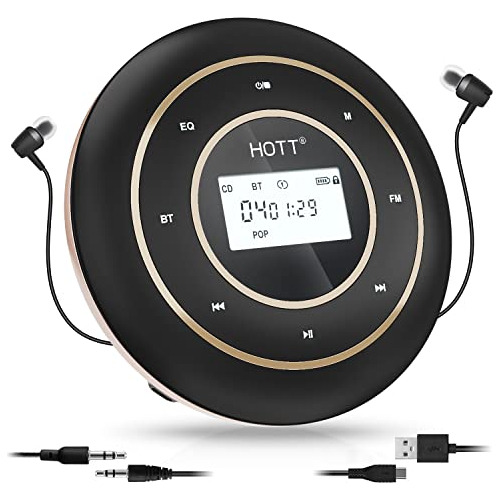 Hott C105 Reproductor De Cd Portátil Con Pantalla Lcd Jk6sr