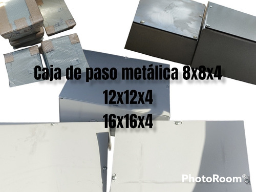 Caja De Paso Metálica 12x12x4 Y 16x16x6 8x8x4