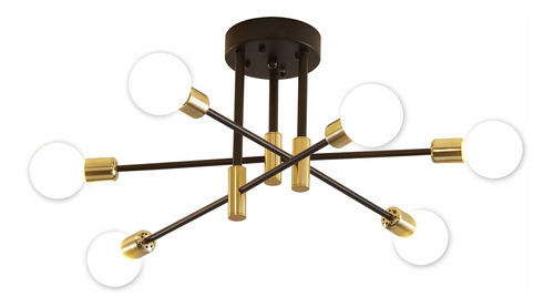 Sputnik Candelabro Mediado Siglo Moderno E26 Led Colgante 4