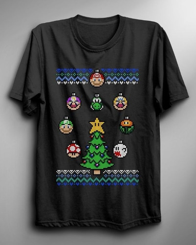 Polera De Super Mario Bross - Navidad