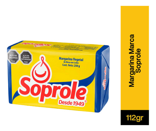 Margarina Vegetal De Mesa Con Leche Soprolet 125 Gr