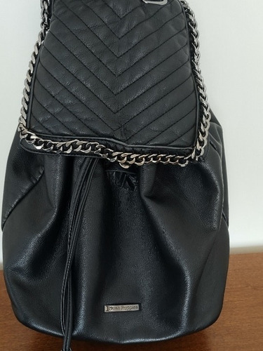 Cartera Negra De Cuero Hush Puppies. También Se Hace Moch 