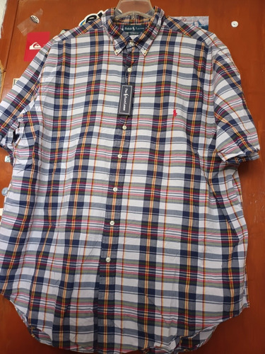 Camisa Ralph Lauren Polo 3 Xlt Classic Fit Cuadros Algodón 