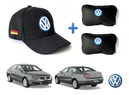 Gorra Bordada + Par Cojines Asiento Vw Passat 2005 A 2010