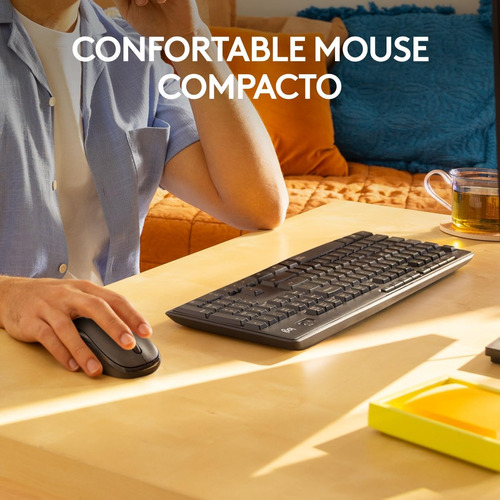 Teclado Y Mouse Logitech Mk295 Inalámbricos Silenttouch Negr