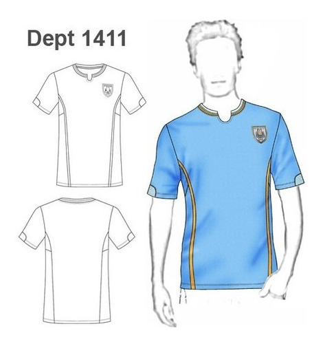 ( Moldes De Ropa)  Deporte Camiseta Futbol 1411