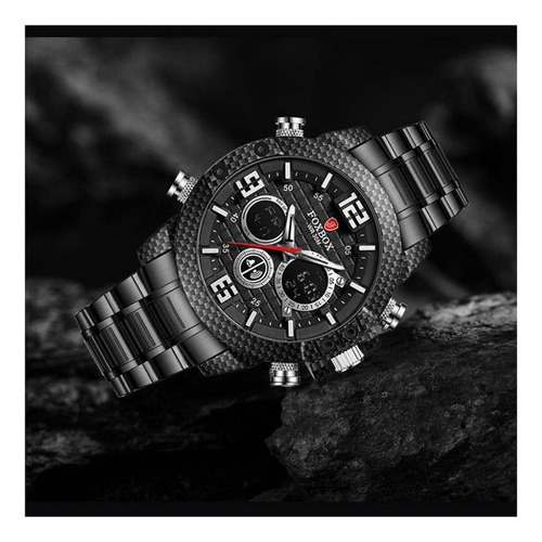 Relojes Impermeables De Acero Inoxidable Foxbox Business Par
