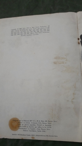 Libro Antiguo * Clasicos De Disney * El Sastresillo V. 1966 (Usado)